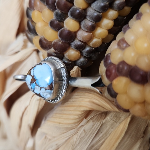 Stunning NWOT Native American Navajo Turquoise Squash Blossom Pendant 🩵🤎 - Picture 12 of 13